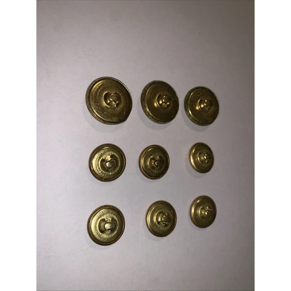 9 Brooks Brothers 346 Golden Fleece Metal Blazer Buttons Sheep Logo Front Sleeve